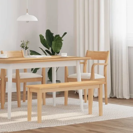 Banco 110 cm Madera Maciza Caucho von , Ess- und Küchenbänke - Ref: Foro24-4102604, Preis: 78,64 €, Rabatt: %