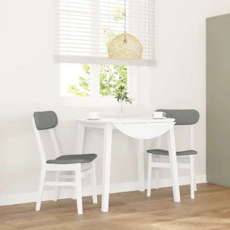 Sillas de comedor con cojines 2uds madera maciza blanco caucho von , Essstühle - Ref: Foro24-4102439, Preis: 154,67 €, Rabatt: %