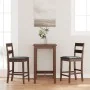Taburetes de bar con cojines 2 uds madera maciza marrón caucho by , Kitchen stools - Ref: Foro24-4102556, Price: 142,94 €, Di...