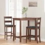 Taburetes de bar con cojines 2 uds madera maciza marrón caucho by , Kitchen stools - Ref: Foro24-4102556, Price: 142,94 €, Di...