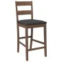 Taburetes de bar con cojines 2 uds madera maciza marrón caucho by , Kitchen stools - Ref: Foro24-4102556, Price: 142,94 €, Di...