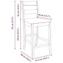 Taburetes de bar con cojines 2 uds madera maciza marrón caucho by , Kitchen stools - Ref: Foro24-4102556, Price: 142,94 €, Di...