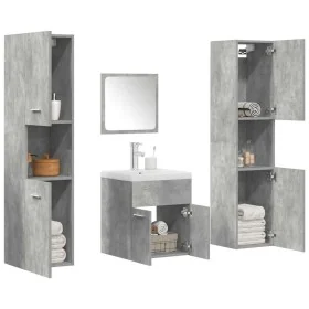 Set muebles de baño 5 piezas madera ingeniería gris hormigón von , Badezimmermöbel - Ref: Foro24-3324904, Preis: 258,48 €, Ra...