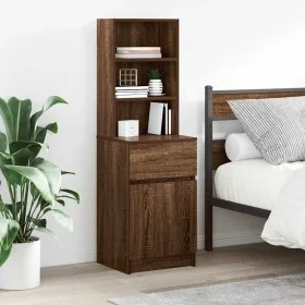 Mesilla de noche roble marrón 39x35x125 cm madera de ingeniería von , Nachttische - Ref: Foro24-861316, Preis: 70,70 €, Rabat...