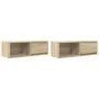Muebles de TV 2 uds Roble Sonoma 80x31x25,5cm Madera ingeniería von , TV-Möbel - Ref: Foro24-861459, Preis: 70,79 €, Rabatt: %