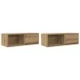 Muebles para TV 2 uds madera roble artisan 80x31x25,5 cm de , Muebles TV - Ref: Foro24-861471, Precio: 85,76 €, Descuento: %