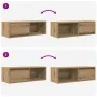 Muebles para TV 2 uds madera roble artisan 80x31x25,5 cm de , Muebles TV - Ref: Foro24-861471, Precio: 85,76 €, Descuento: %