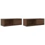 Muebles de TV 2uds Roble marrón 80x31x25,5 cm Madera ingeniería von , TV-Möbel - Ref: Foro24-861467, Preis: 73,53 €, Rabatt: %