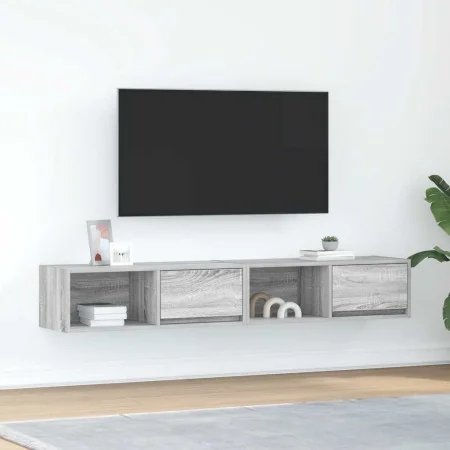 Muebles de TV 2 uds madera ingeniería gris Sonoma 80x31x25,5 cm by , TV Furniture - Ref: Foro24-861465, Price: 72,87 €, Disco...