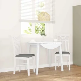 Sillas de comedor con cojines 2uds madera maciza blanco caucho von , Essstühle - Ref: Foro24-4102413, Preis: 114,96 €, Rabatt: %