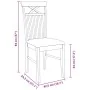 Sillas de comedor con cojines 2uds madera maciza blanco caucho by , dining chairs - Ref: Foro24-4102413, Price: 114,96 €, Dis...