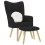 Sillón de relax con taburete tela negro by , Armchairs - Ref: Foro24-4016780, Price: 101,59 €, Discount: %