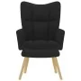 Sillón de relax con taburete tela negro by , Armchairs - Ref: Foro24-4016780, Price: 101,59 €, Discount: %