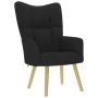 Sillón de relax con taburete tela negro by , Armchairs - Ref: Foro24-4016780, Price: 101,59 €, Discount: %