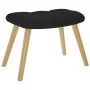 Sillón de relax con taburete tela negro by , Armchairs - Ref: Foro24-4016780, Price: 101,59 €, Discount: %