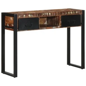 Mesa consola multicolor madera maciza reciclada 100x35x75 cm by , console tables - Ref: Foro24-4015928, Price: 146,24 €, Disc...