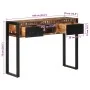 Mesa consola multicolor madera maciza reciclada 100x35x75 cm by , console tables - Ref: Foro24-4015928, Price: 146,24 €, Disc...
