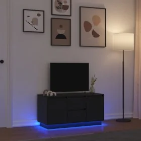 Mueble de TV con luces LED roble negro 100x41x50 cm von , TV-Möbel - Ref: Foro24-861410, Preis: 110,45 €, Rabatt: %