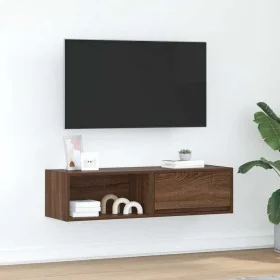 Mueble de TV madera de ingeniería marrón roble 100x31x25,5 cm by , TV Furniture - Ref: Foro24-861484, Price: 53,53 €, Discoun...
