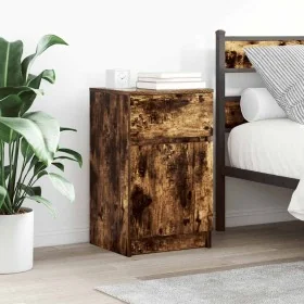 Mesitas noche 2 uds madera ingeniería roble ahumado 39x35x65 cm by , Nightstands - Ref: Foro24-861328, Price: 88,81 €, Discou...