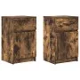 Mesitas noche 2 uds madera ingeniería roble ahumado 39x35x65 cm de , Mesitas de noche - Ref: Foro24-861328, Precio: 88,79 €, ...