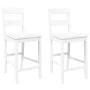 Taburetes de bar 2 uds madera maciza blanca caucho von , Küchenhocker - Ref: Foro24-4102561, Preis: 144,96 €, Rabatt: %