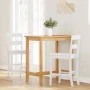 Taburetes de bar 2 uds madera maciza blanca caucho von , Küchenhocker - Ref: Foro24-4102561, Preis: 144,96 €, Rabatt: %