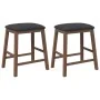 Sillas de bar con cojines 2 uds madera maciza marrón caucho von , Küchenhocker - Ref: Foro24-4102577, Preis: 103,37 €, Rabatt: %