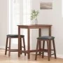 Sillas de bar con cojines 2 uds madera maciza marrón caucho von , Küchenhocker - Ref: Foro24-4102577, Preis: 103,37 €, Rabatt: %
