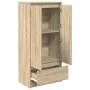 Armario con cajón Roble Sonoma 55,5x34x119,5 cm by , Sideboards - Ref: Foro24-861645, Price: 92,21 €, Discount: %