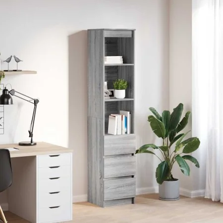Aparador gris Sonoma 37,5x35x180 cm Madera de ingeniería de , Aparadores - Ref: Foro24-861666, Precio: 97,68 €, Descuento: %