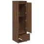 Aparador alto roble marrón 29,5x34x119,5 cm madera ingeniería by , Sideboards - Ref: Foro24-861658, Price: 70,37 €, Discount: %