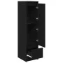 Aparador alto roble negro 29,5x34x119,5 cm madera de ingeniería by , Sideboards - Ref: Foro24-861653, Price: 72,25 €, Discoun...