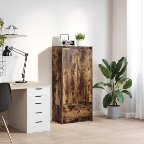 Armario con cajón roble ahumado 55,5x34x119,5 cm by , Sideboards - Ref: Foro24-861647, Price: 91,65 €, Discount: %