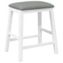 Sillas de bar con cojines 2 uds madera maciza blanca caucho by , Kitchen stools - Ref: Foro24-4102580, Price: 105,37 €, Disco...