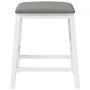 Sillas de bar con cojines 2 uds madera maciza blanca caucho by , Kitchen stools - Ref: Foro24-4102580, Price: 105,37 €, Disco...