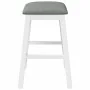 Sillas de bar con cojines 2 uds madera maciza blanca caucho by , Kitchen stools - Ref: Foro24-4102580, Price: 105,37 €, Disco...
