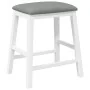 Sillas de bar con cojines 2 uds madera maciza blanca caucho by , Kitchen stools - Ref: Foro24-4102580, Price: 105,37 €, Disco...
