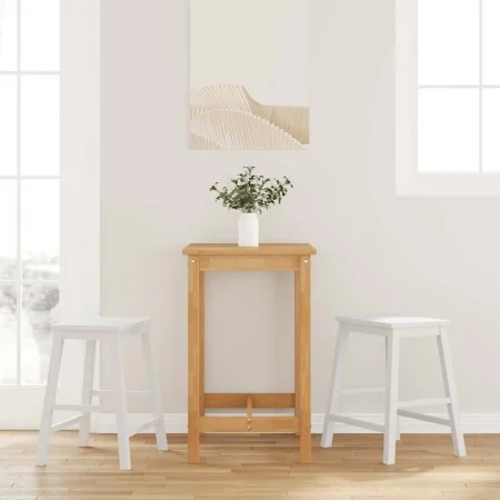 Sillas de bar 2 uds madera maciza blanca caucho von , Küchenhocker - Ref: Foro24-4102582, Preis: 106,64 €, Rabatt: %