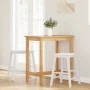 Sillas de bar 2 uds madera maciza blanca caucho von , Küchenhocker - Ref: Foro24-4102582, Preis: 106,64 €, Rabatt: %