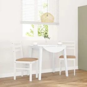 Sillas de comedor con cojines 2uds madera maciza blanco caucho by , dining chairs - Ref: Foro24-4102424, Price: 79,10 €, Disc...
