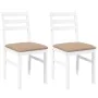 Sillas de comedor con cojines 2uds madera maciza blanco caucho von , Essstühle - Ref: Foro24-4102424, Preis: 79,10 €, Rabatt: %