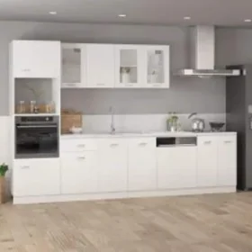 Armario de microondas madera contrachapada blanco 60x57x207 cm von , Küchenschränke - Ref: Foro24-3334017, Preis: 214,57 €, R...