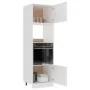 Armario de microondas madera contrachapada blanco 60x57x207 cm by , Kitchen cabinets - Ref: Foro24-3334017, Price: 213,87 €, ...