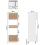 Armario de microondas madera contrachapada blanco 60x57x207 cm by , Kitchen cabinets - Ref: Foro24-3334017, Price: 213,87 €, ...