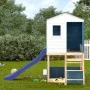 Parque infantil de exterior blanco y azul madera maciza abeto by , Swings and play structures - Ref: Foro24-3376143, Price: 6...