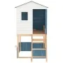 Parque infantil de exterior blanco y azul madera maciza abeto by , Swings and play structures - Ref: Foro24-3376143, Price: 6...