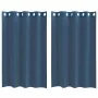 Cortinas de gasa con ojales 2 uds azul real de , Cortinas y visillos - Ref: Foro24-4102114, Precio: 13,89 €, Descuento: %