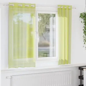 Cortinas de gasa con ojales 2 uds verde manzana 140x140 cm by , Curtains and curtains - Ref: Foro24-4102053, Price: 13,46 €, ...
