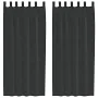 Cortinas de gasa con bolsillos para varillas 2 uds. negro by , Curtains and curtains - Ref: Foro24-4102168, Price: 13,99 €, D...